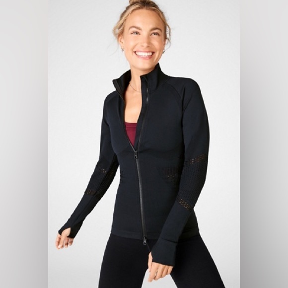 Fabletics athletic jacket. US size S. Black. Barely worn, very good condition. - Picture 2 of 2